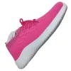 Pink knitted sports shoes for women, breathable, lightweight and casual running shoes Item Picture